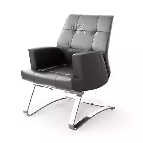 Grey modern leather chair 25 am121