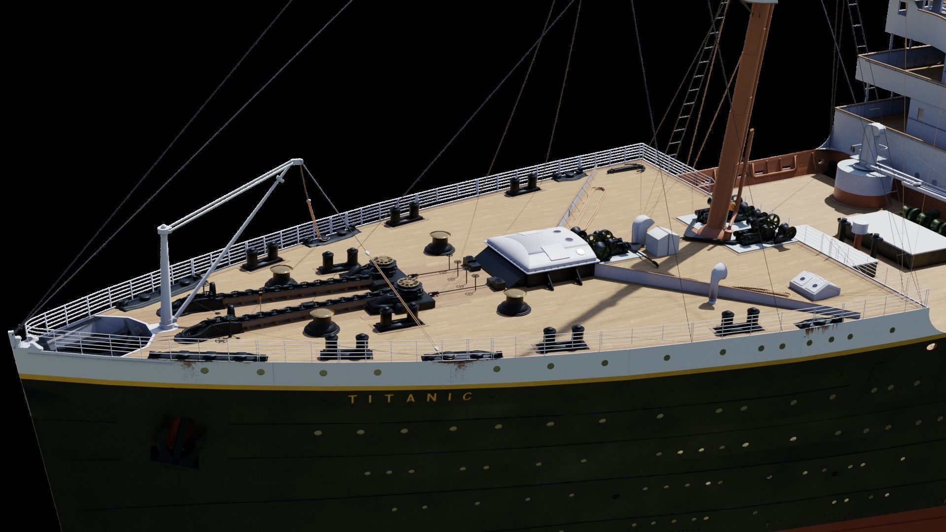 RMS Titanic Cinematic Filming Model 3D model_7