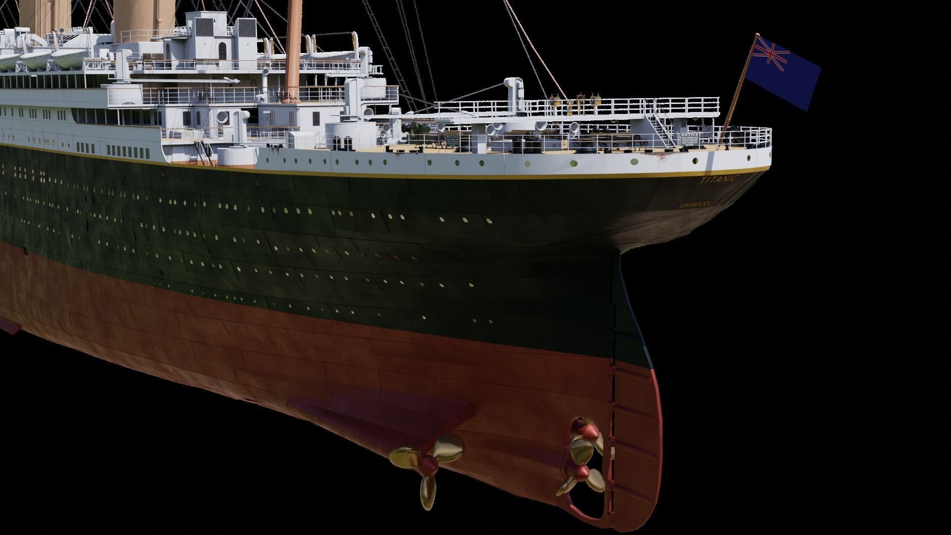 RMS Titanic Cinematic Filming Model 3D model_2