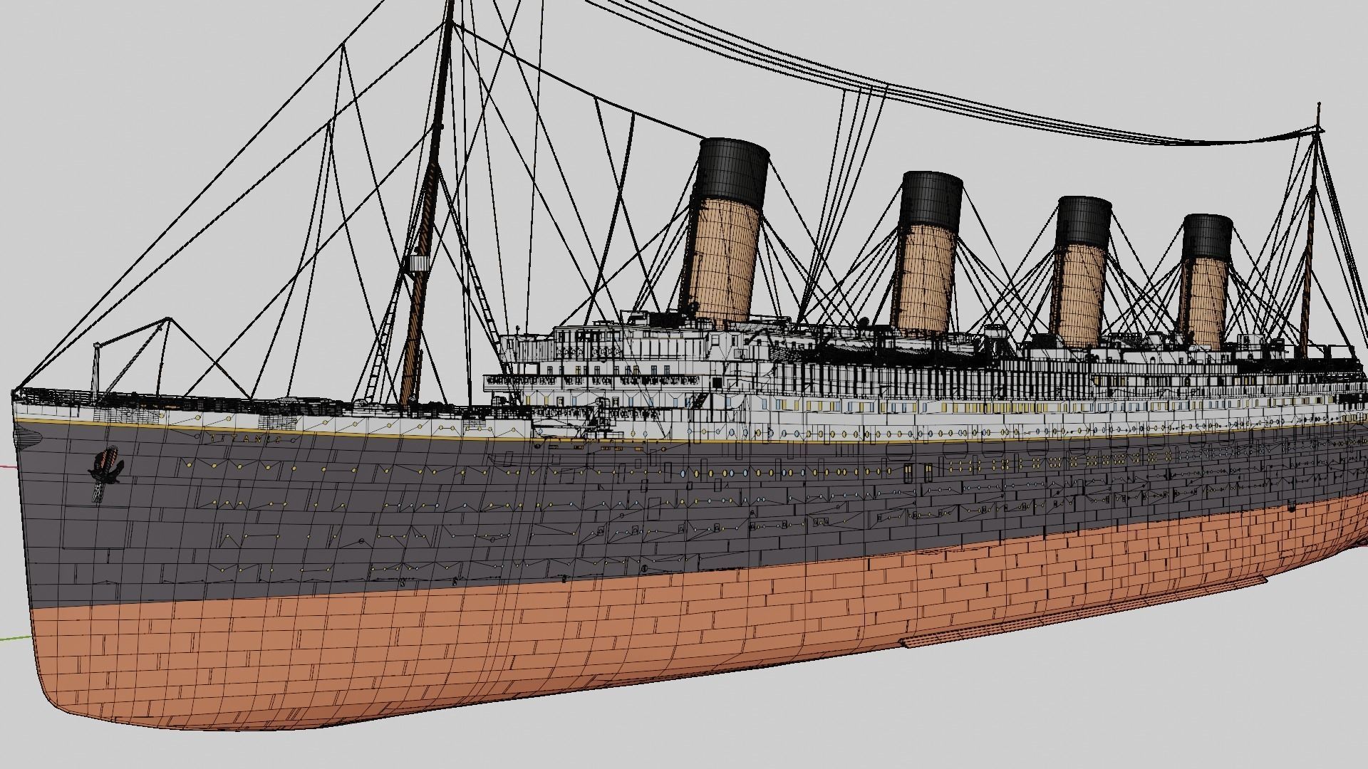 RMS Titanic Cinematic Filming Model 3D model_10