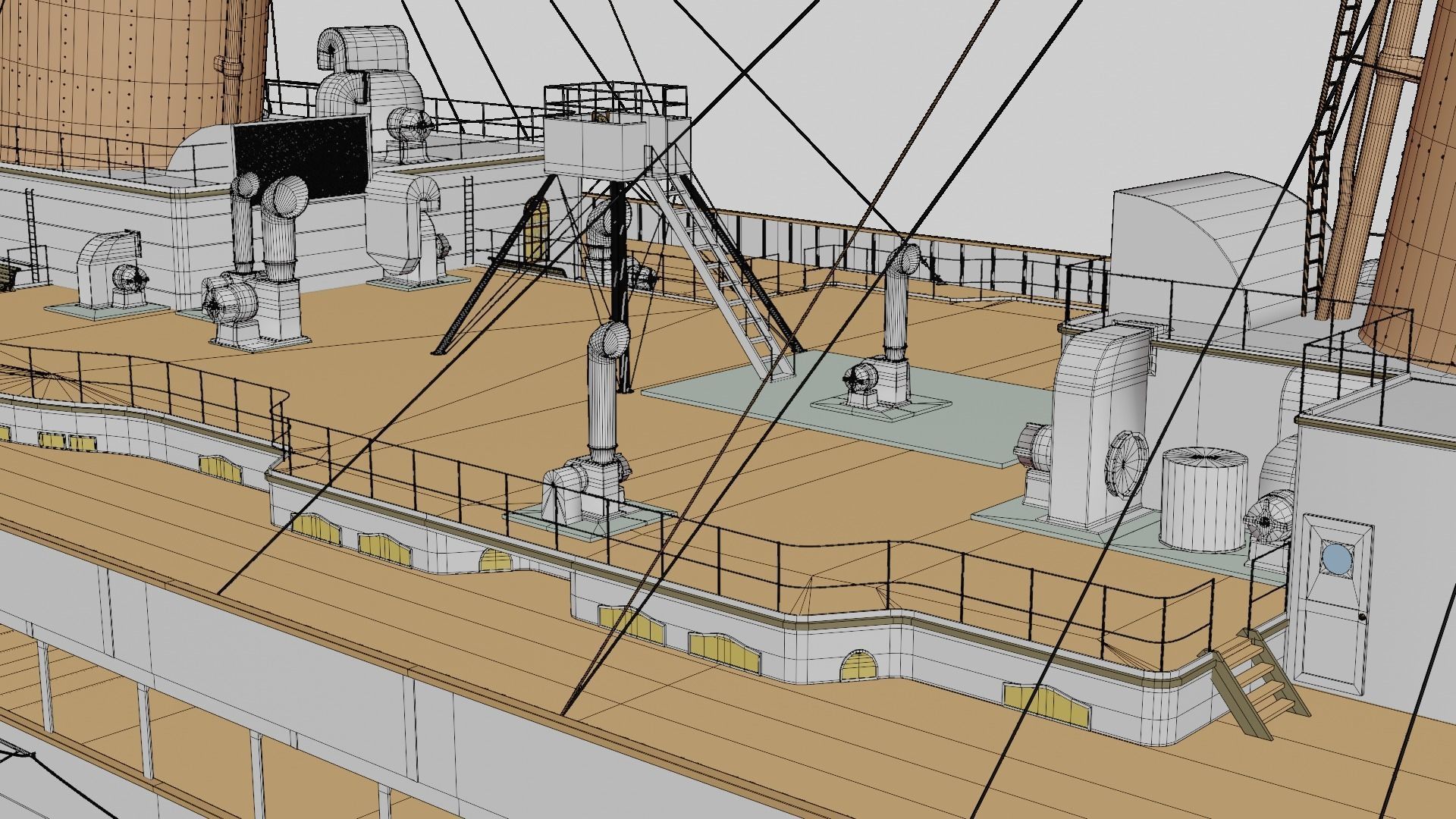 RMS Titanic Cinematic Filming Model 3D model_13