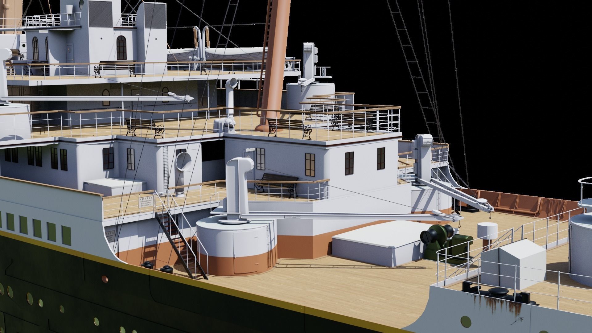 RMS Titanic Cinematic Filming Model 3D model_3