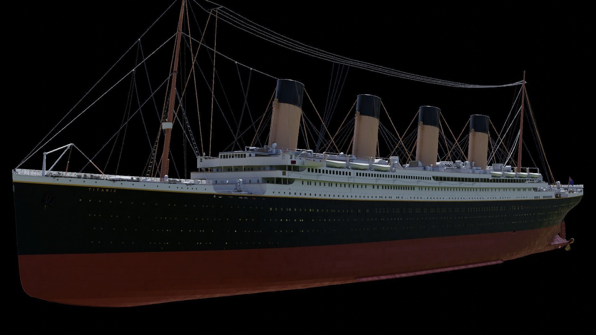 RMS Titanic Cinematic Filming Model 3D model_9