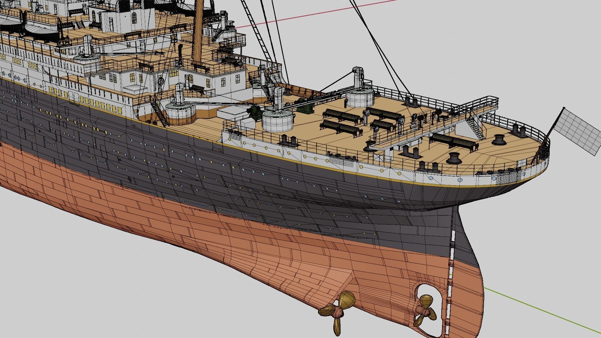 RMS Titanic Cinematic Filming Model 3D model_15