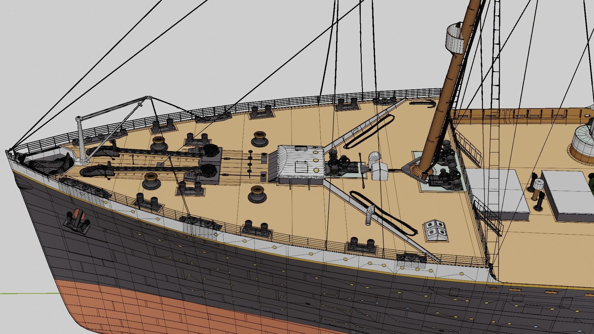 RMS Titanic Cinematic Filming Model 3D model_11