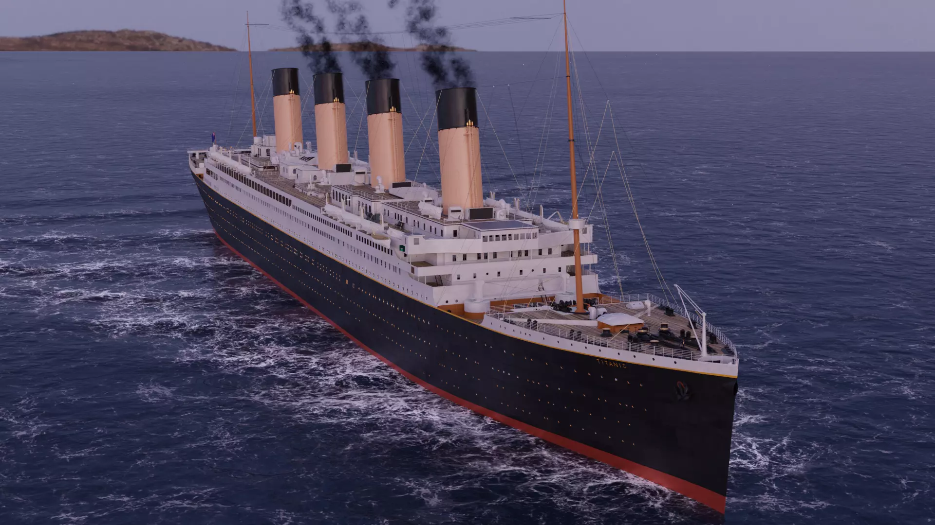 RMS Titanic Cinematic Filming Model 3D model_0