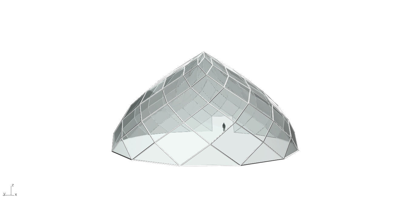 Pointed Dome with Door Opening and enclosure Panels 3D model_9