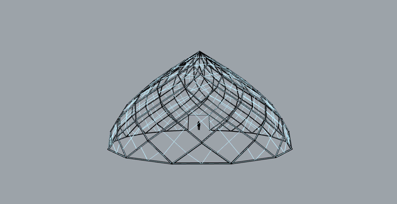 Pointed Dome with Door Opening and enclosure Panels 3D model_42