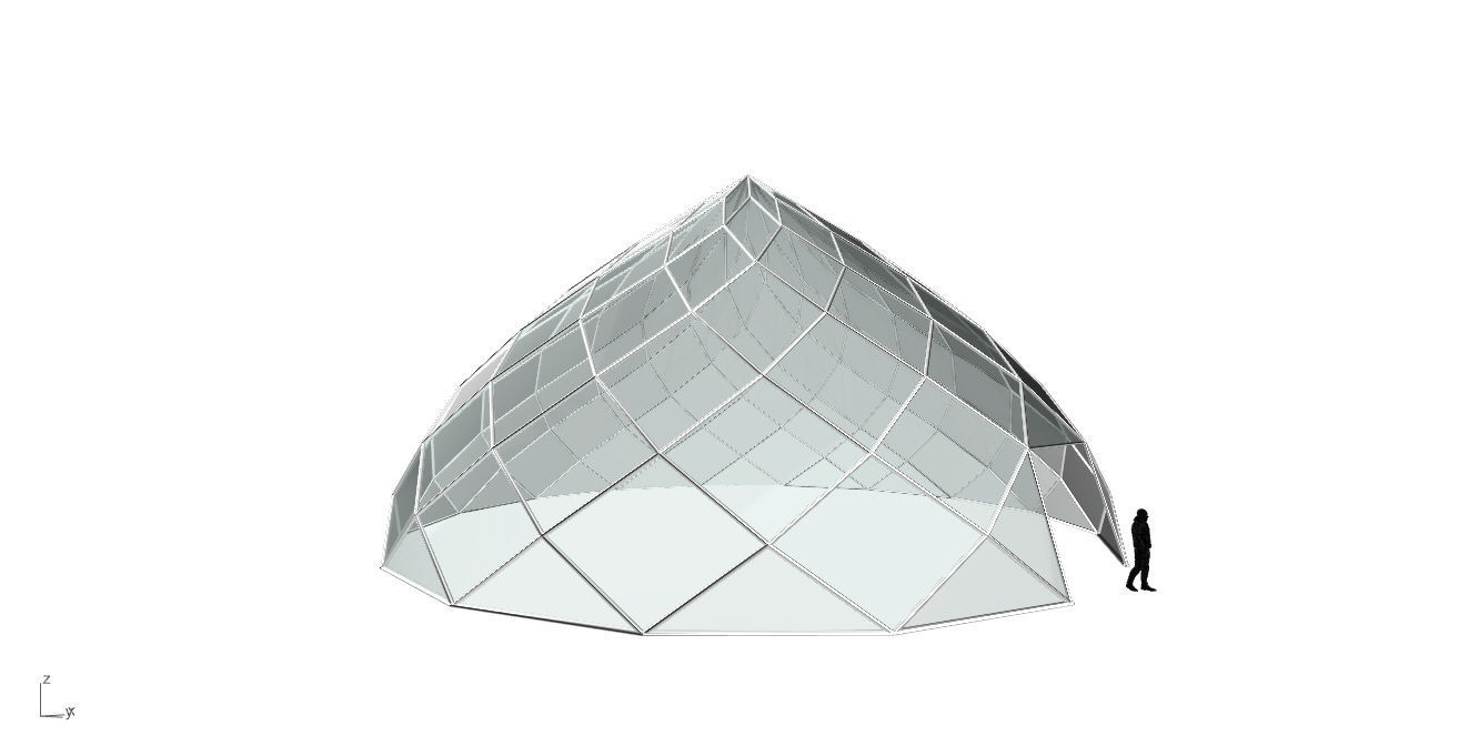 Pointed Dome with Door Opening and enclosure Panels 3D model_14