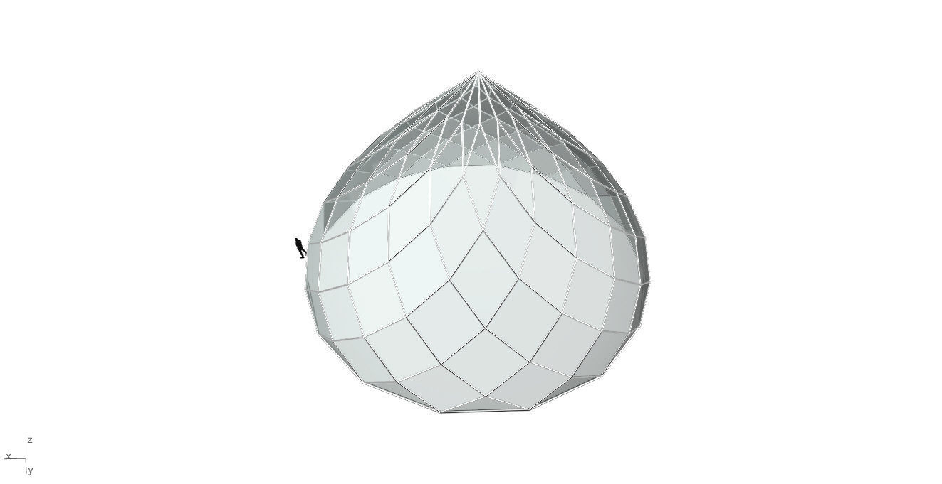 Pointed Dome with Door Opening and enclosure Panels 3D model_54