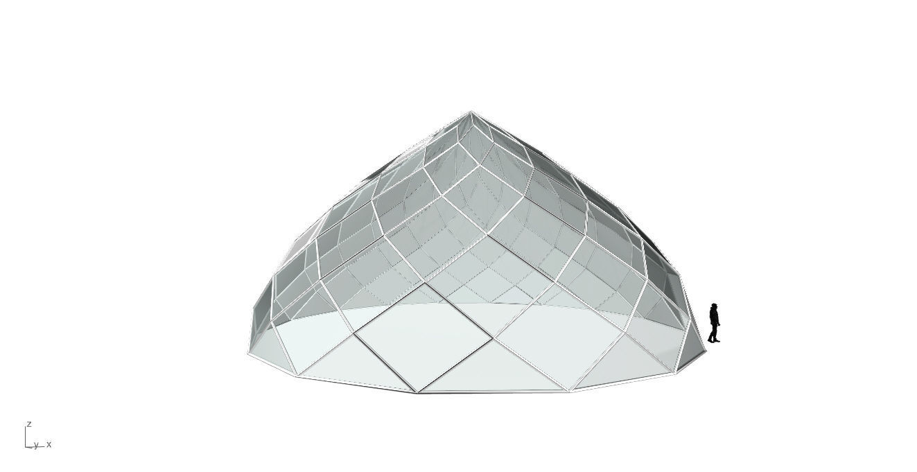 Pointed Dome with Door Opening and enclosure Panels 3D model_13