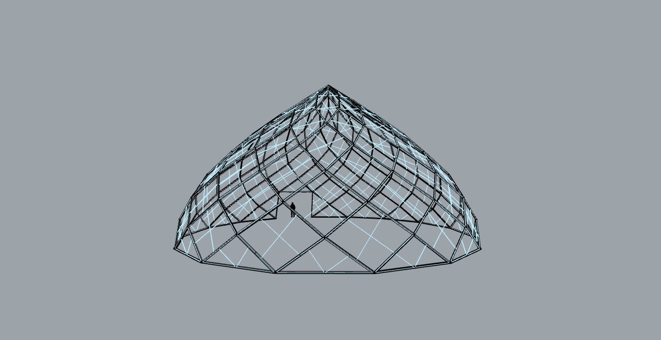 Pointed Dome with Door Opening and enclosure Panels 3D model_41