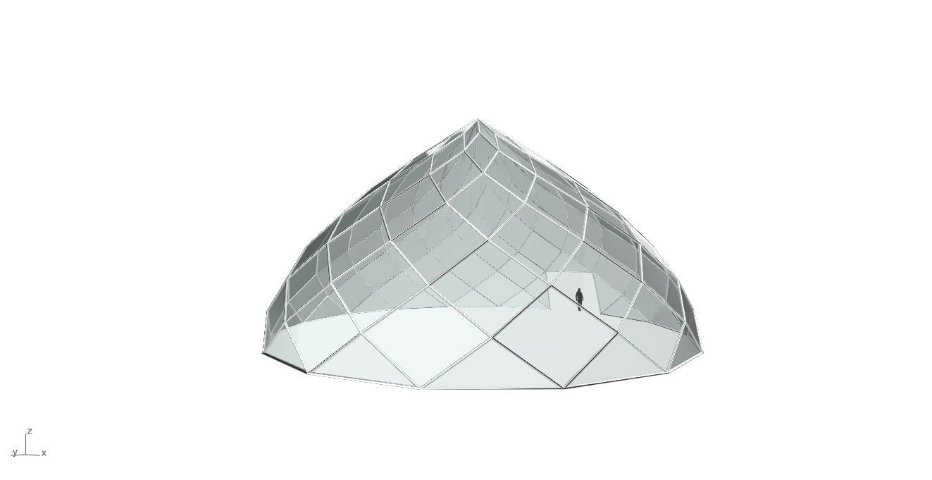 Pointed Dome with Door Opening and enclosure Panels 3D model_10