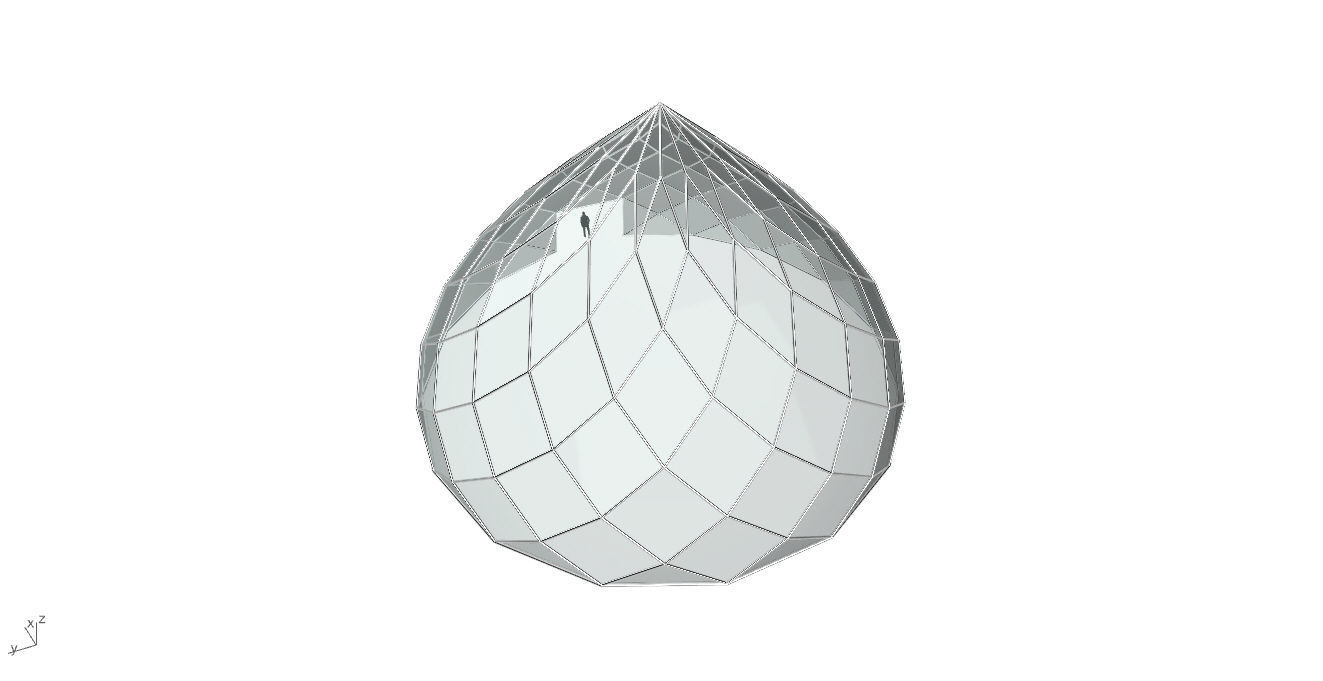 Pointed Dome with Door Opening and enclosure Panels 3D model_57