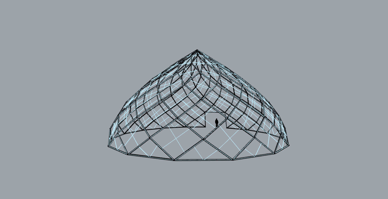 Pointed Dome with Door Opening and enclosure Panels 3D model_43