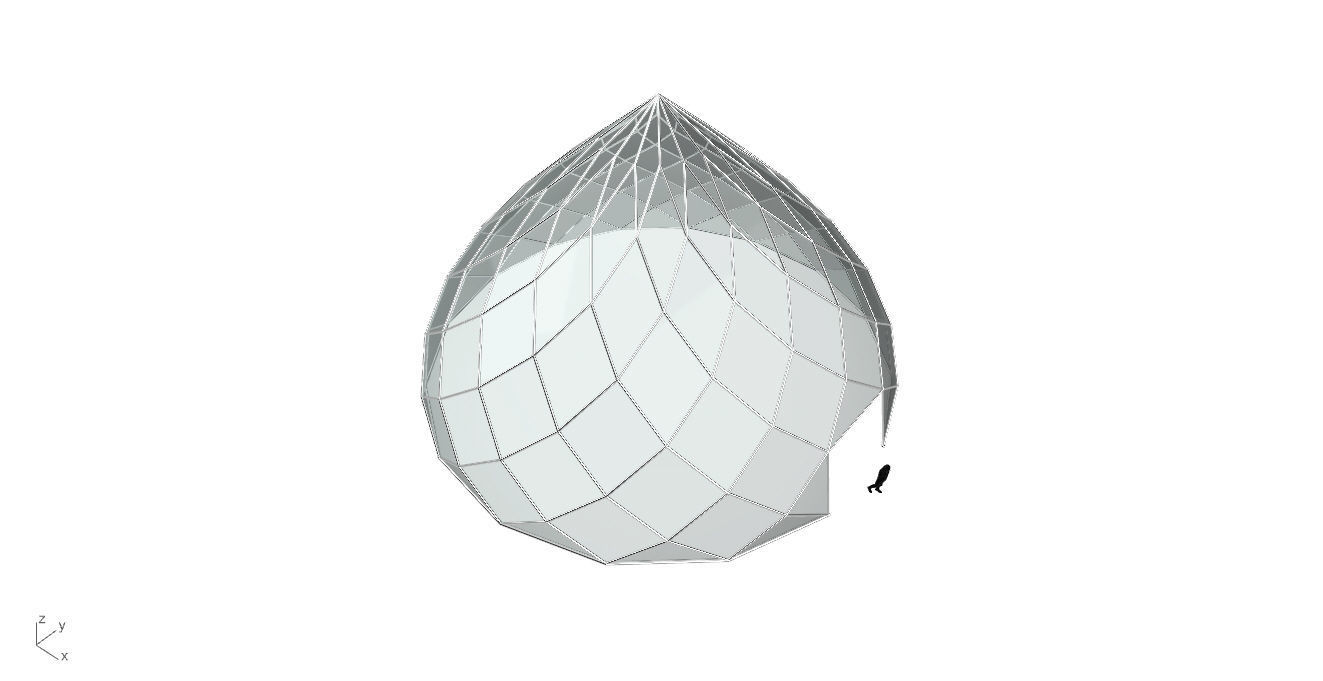 Pointed Dome with Door Opening and enclosure Panels 3D model_64