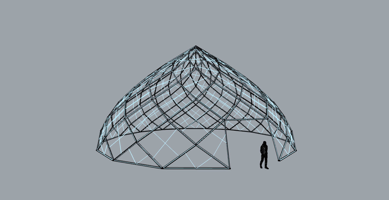 Pointed Dome with Door Opening and enclosure Panels 3D model_49