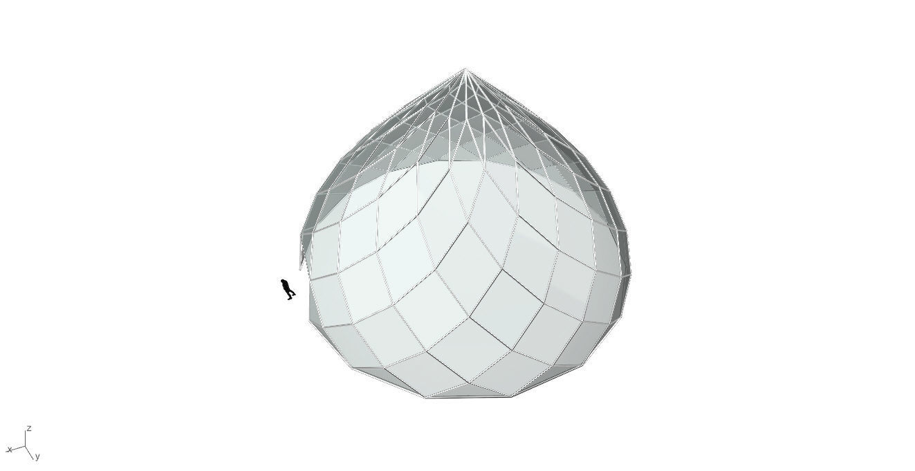 Pointed Dome with Door Opening and enclosure Panels 3D model_53
