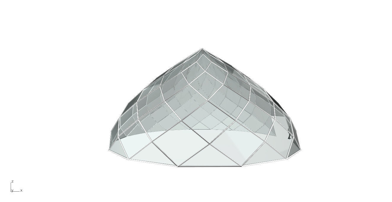 Pointed Dome with Door Opening and enclosure Panels 3D model_12