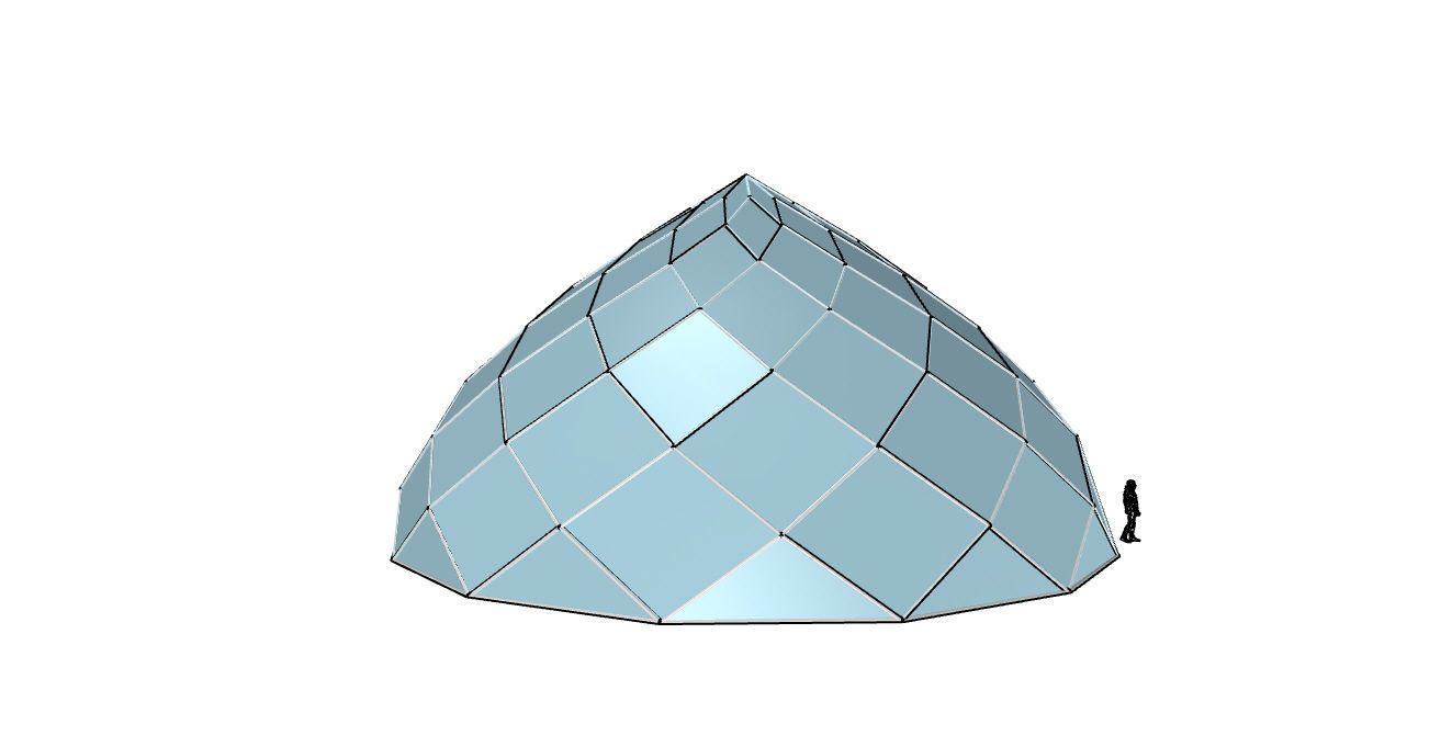Pointed Dome with Door Opening and enclosure Panels 3D model_30