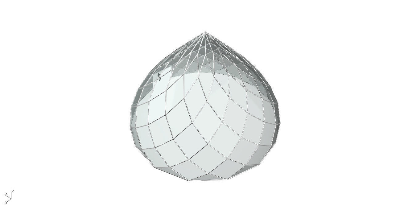 Pointed Dome with Door Opening and enclosure Panels 3D model_56