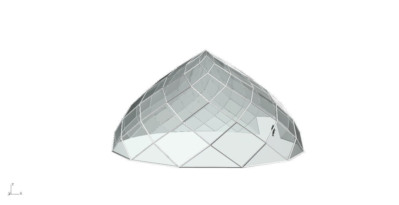Pointed Dome with Door Opening and enclosure Panels 3D model_11