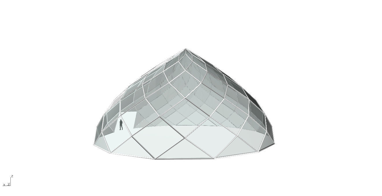 Pointed Dome with Door Opening and enclosure Panels 3D model_5