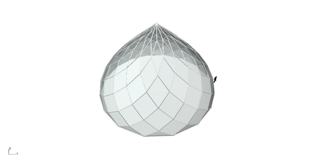 Pointed Dome with Door Opening and enclosure Panels 3D model_62