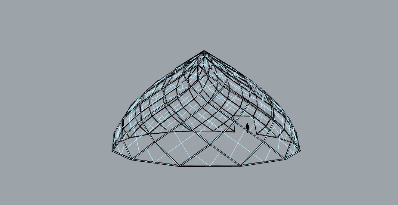 Pointed Dome with Door Opening and enclosure Panels 3D model_44