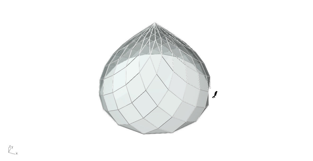 Pointed Dome with Door Opening and enclosure Panels 3D model_63