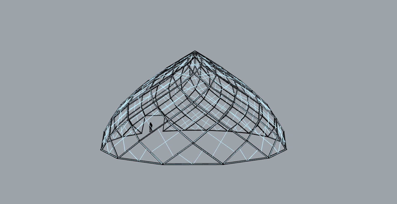 Pointed Dome with Door Opening and enclosure Panels 3D model_40