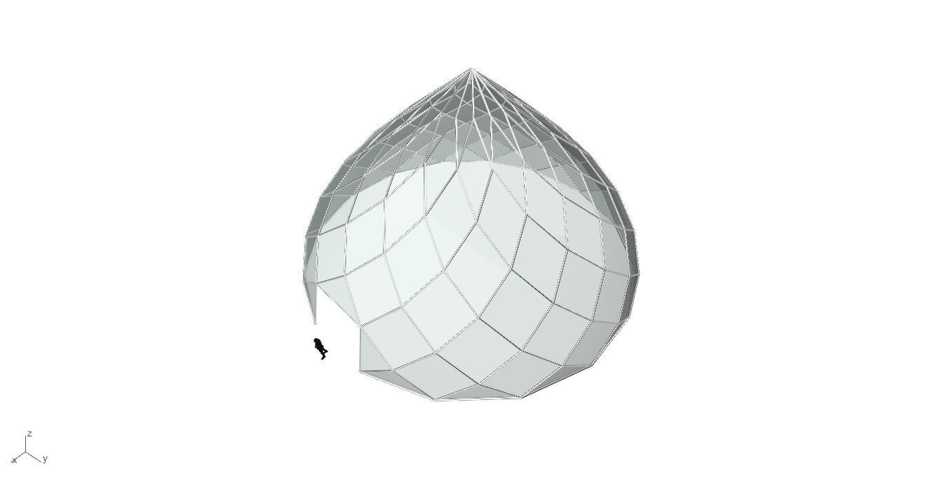 Pointed Dome with Door Opening and enclosure Panels 3D model_52