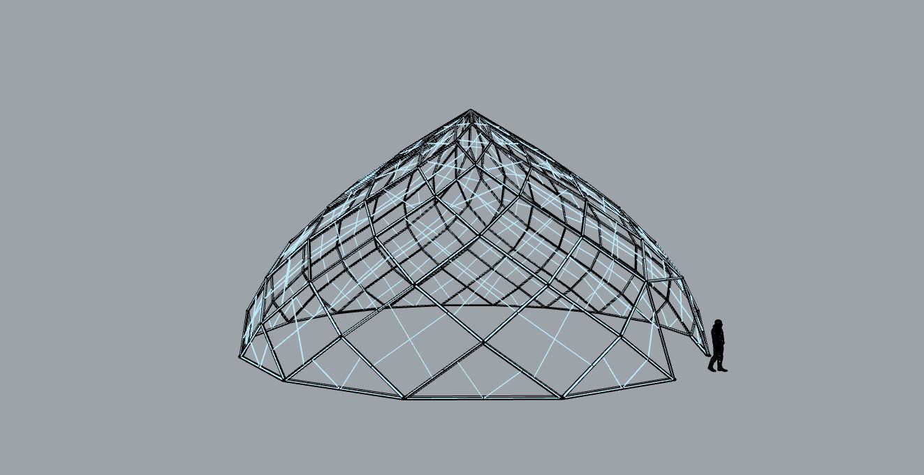 Pointed Dome with Door Opening and enclosure Panels 3D model_48