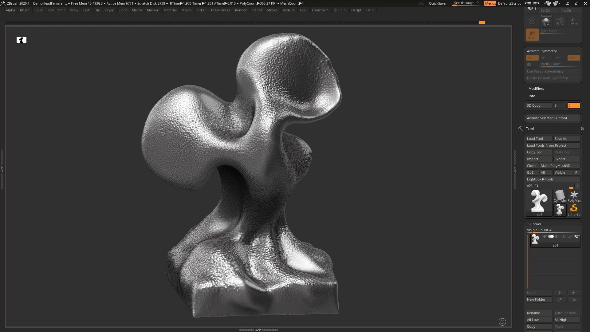 Modern Abstract Decorative sculpture 3d print model 3D print model_2