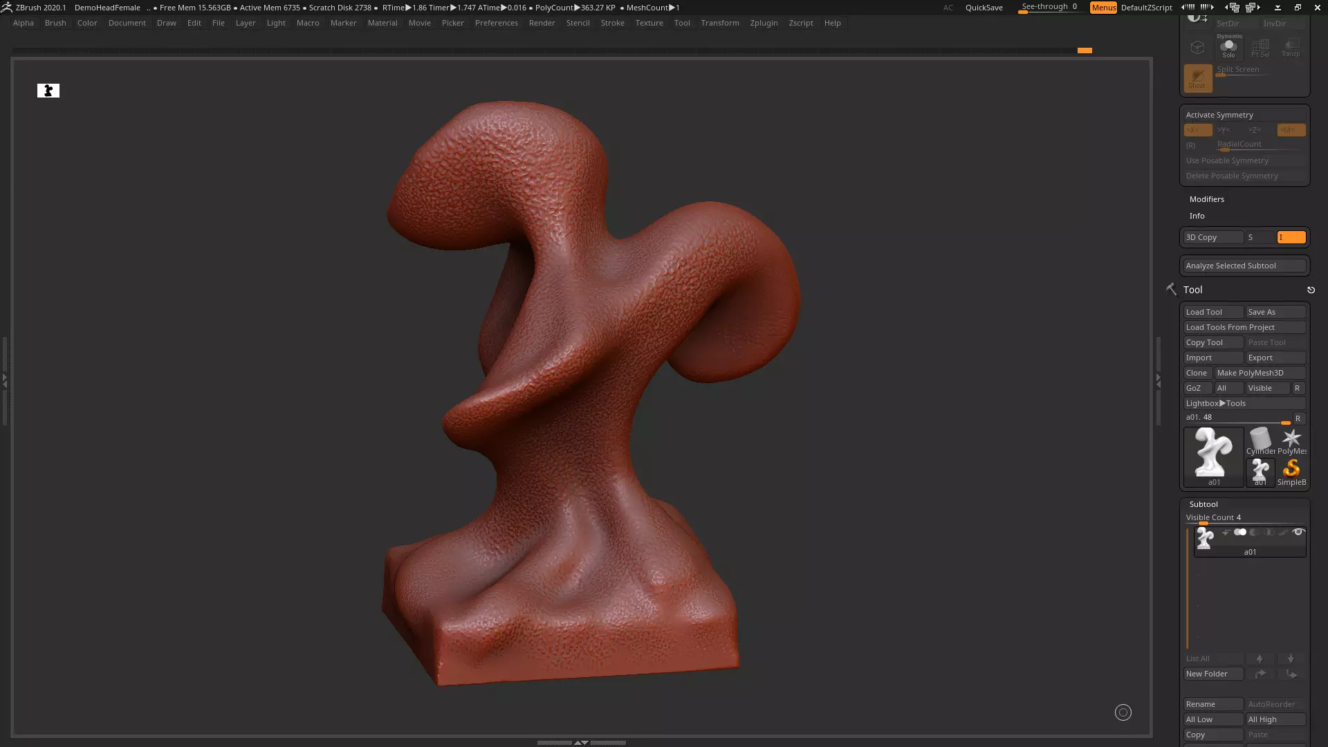 Modern Abstract Decorative sculpture 3d print model 3D print model_0