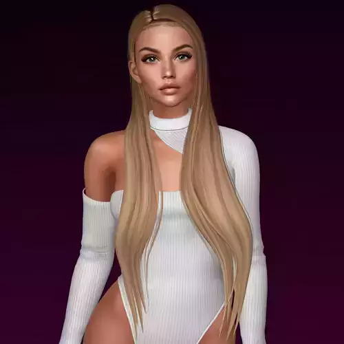 3D Female hairstyle -Cumin low poly Low-poly 3D model 3D Female hairstyle -Cumin low poly Low-poly 3D model