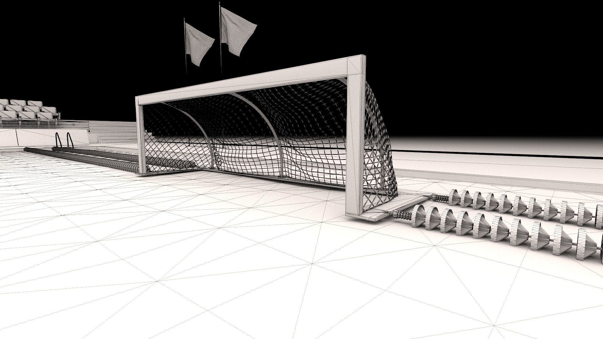 Olympic swimming pool 3D model 3D model_6