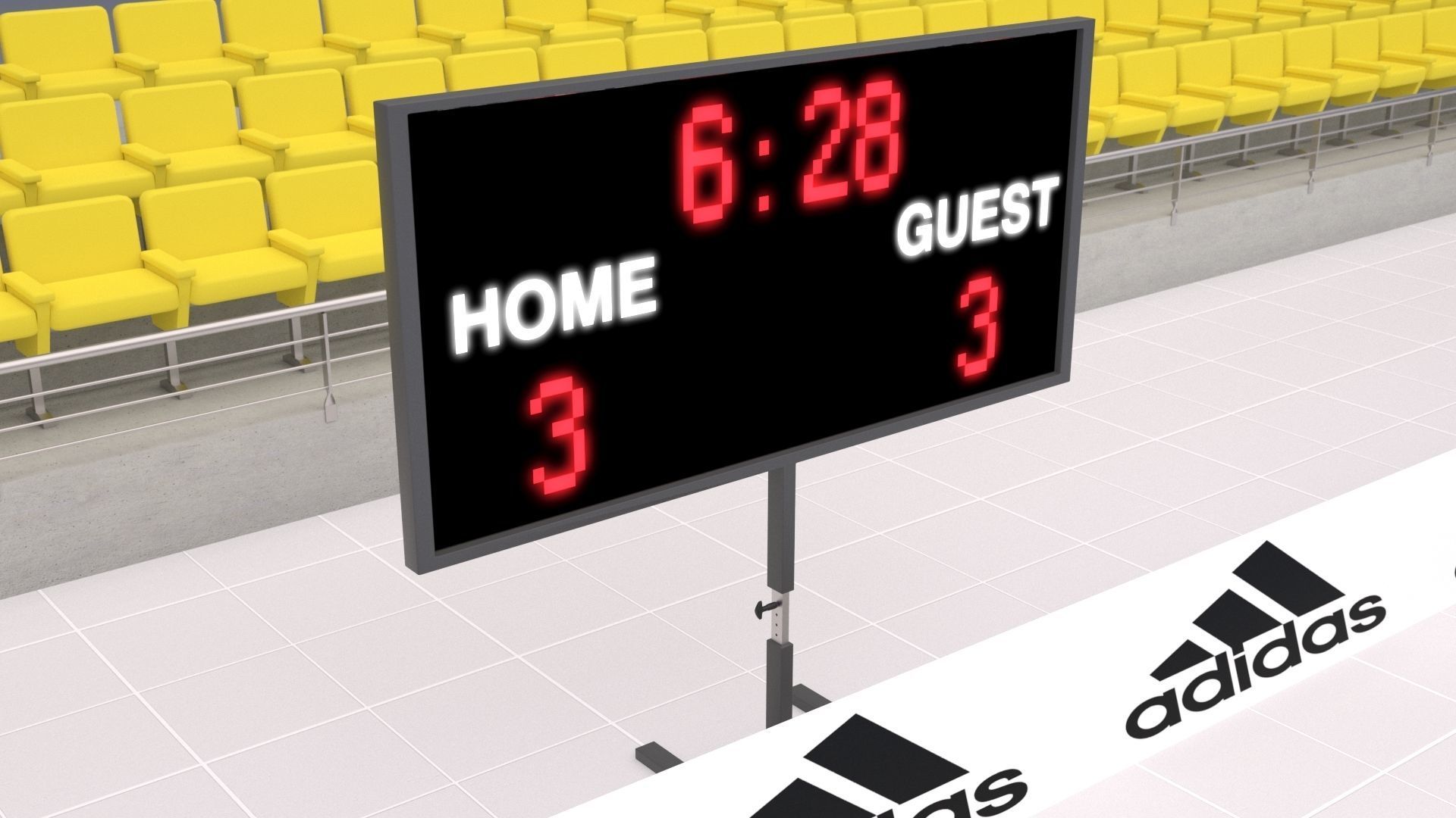 Olympic swimming pool 3D model 3D model_4