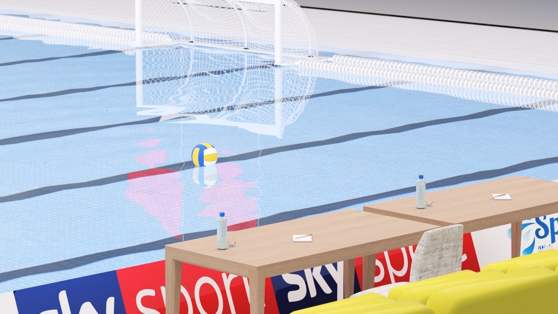 Olympic swimming pool 3D model 3D model_3