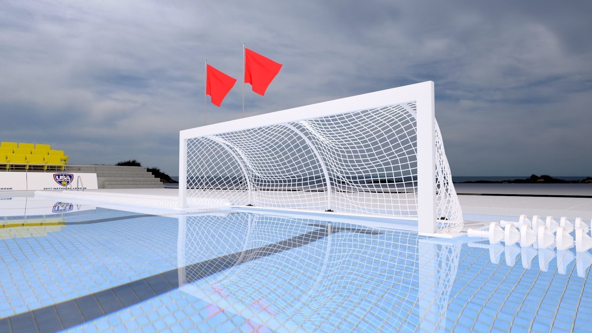 Olympic swimming pool 3D model 3D model_2