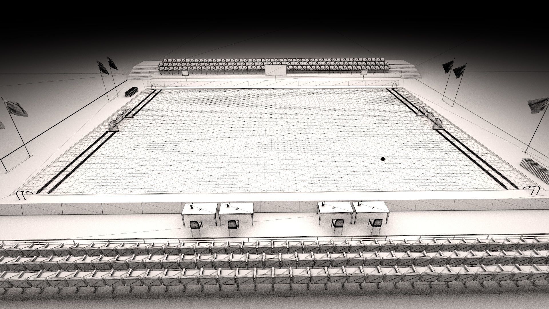 Olympic swimming pool 3D model 3D model_7