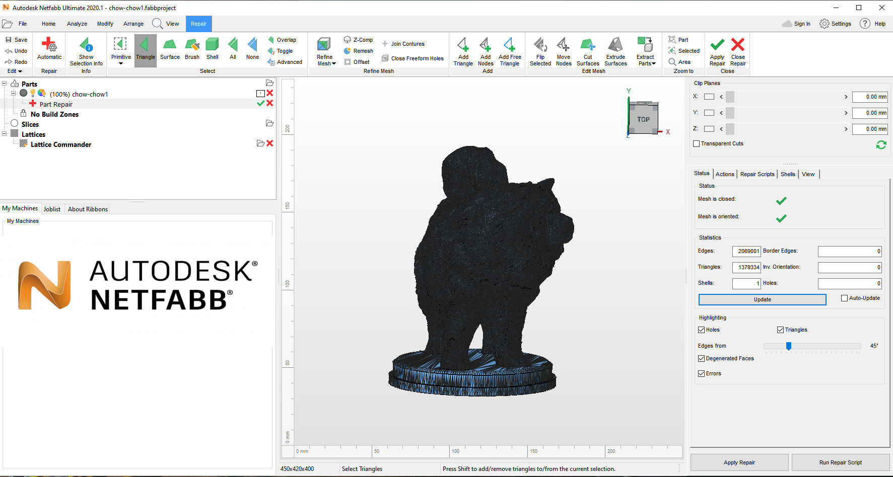 Chow Chow statue of dog 3D print model_6