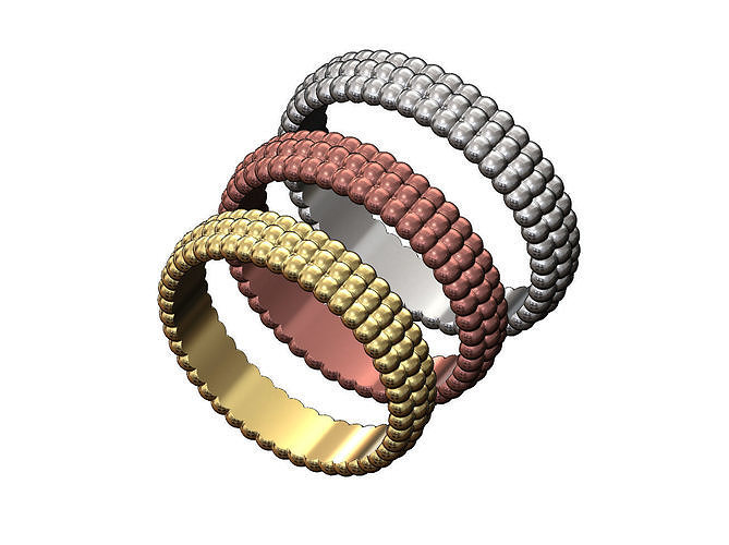 Bubble motif band 3D print model