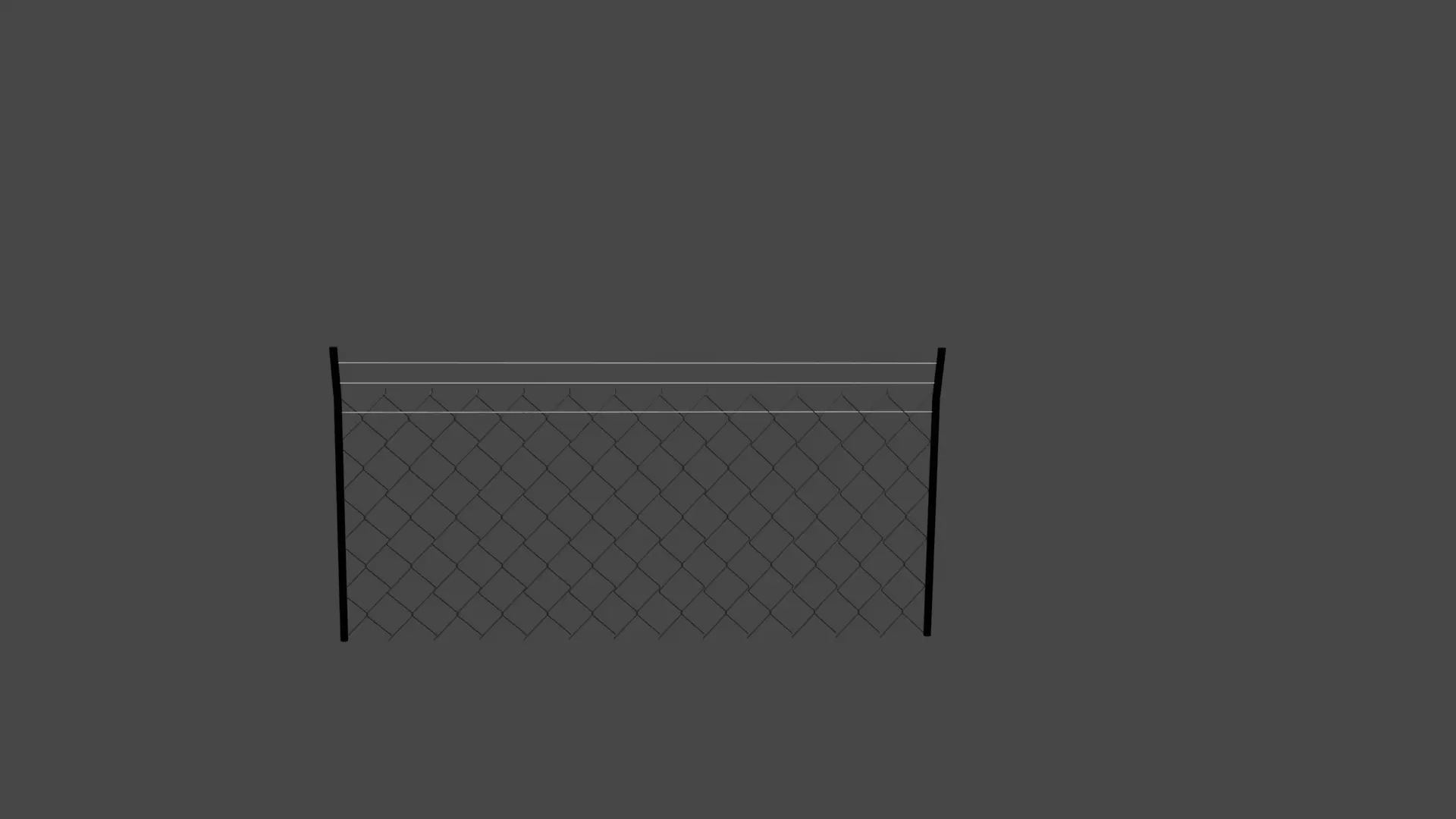 Chain-link Fence Free low-poly 3D model_0