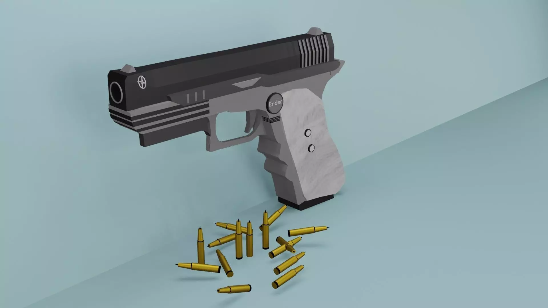 gun for all games and its low poly Free low-poly 3D model