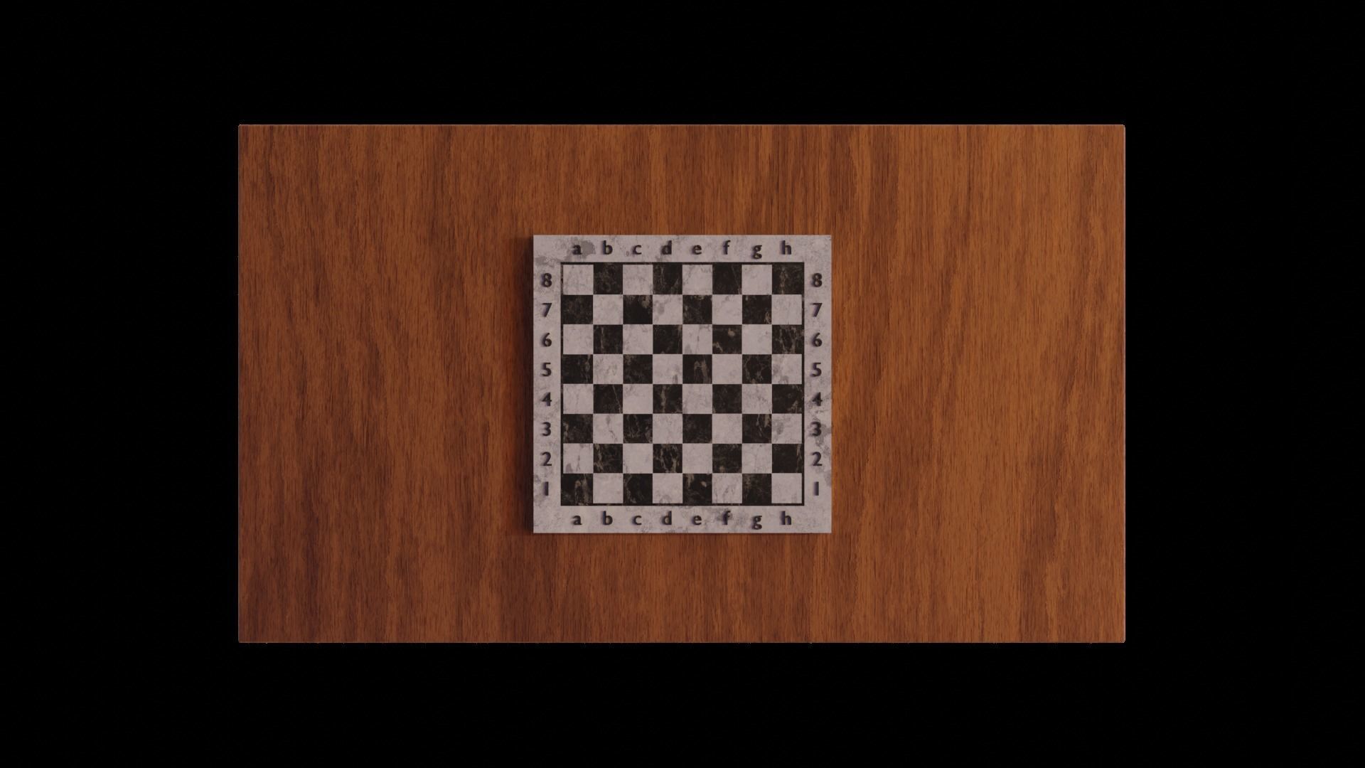 Marble chess board and pieces 3D model_7