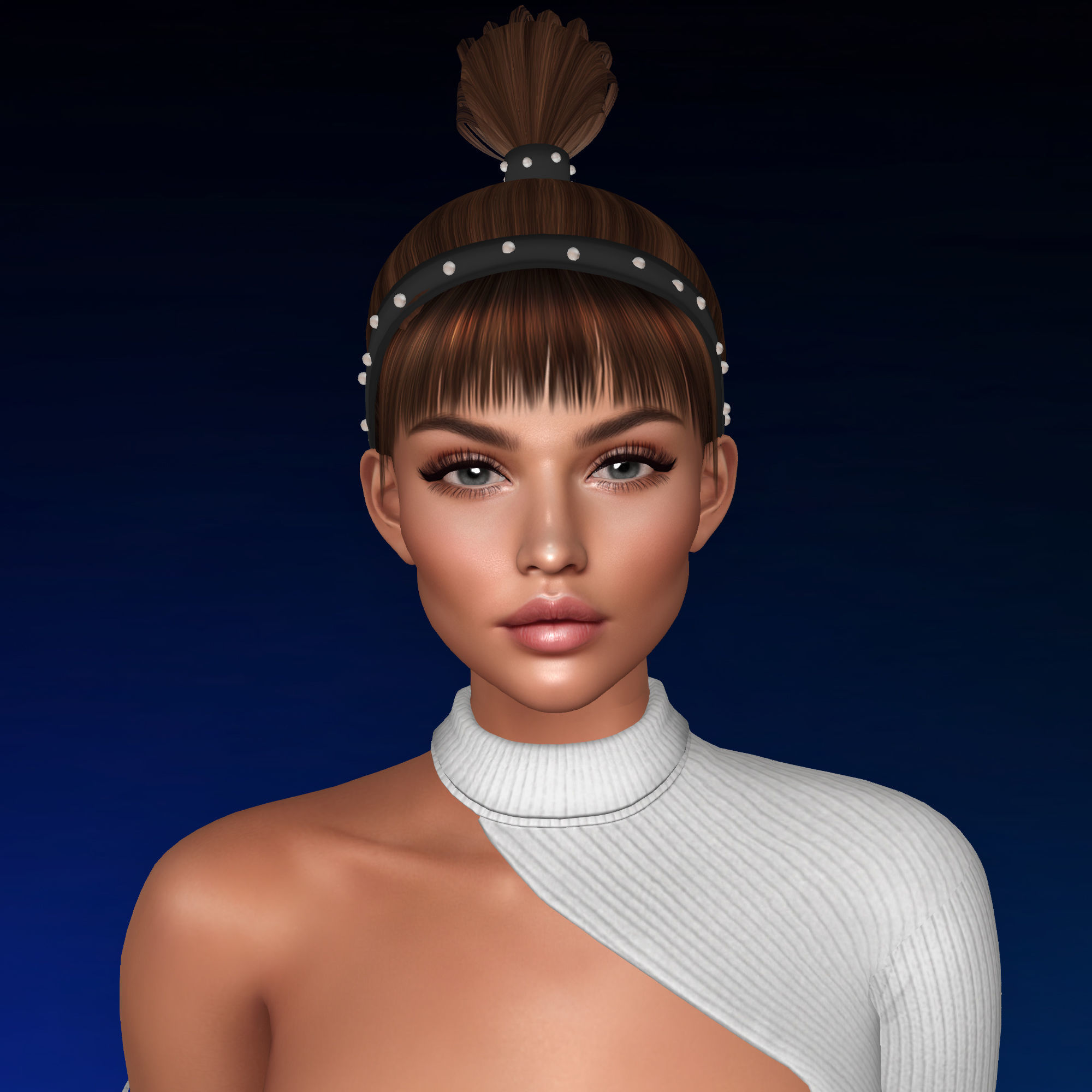 3d mesh hair PACK 01 - 9 hairstyles Low-poly 3D model_2