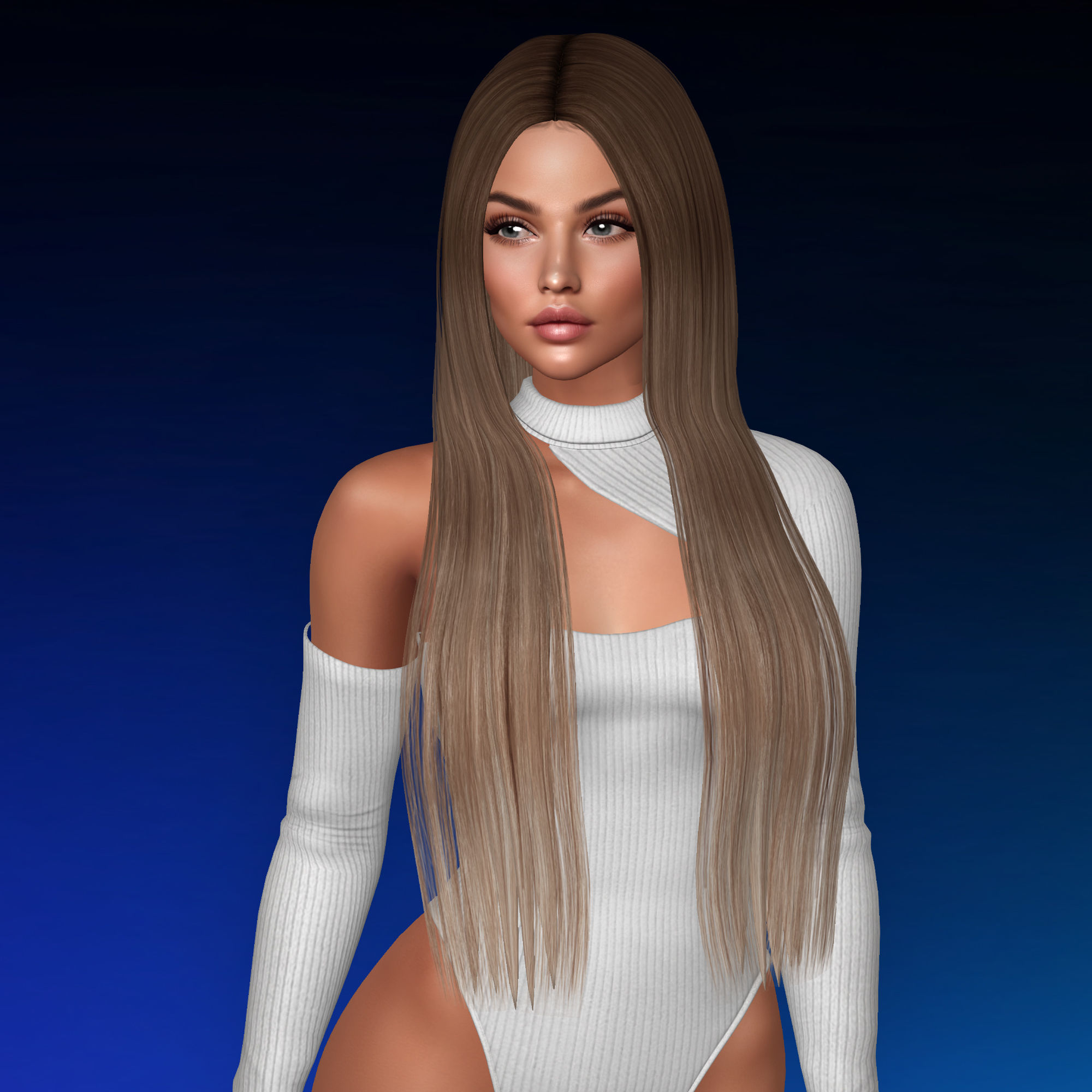 3d mesh hair PACK 01 - 9 hairstyles Low-poly 3D model_6