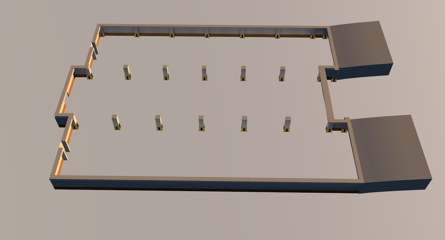 Parking Underground Low Poly  Low-poly 3D model_10