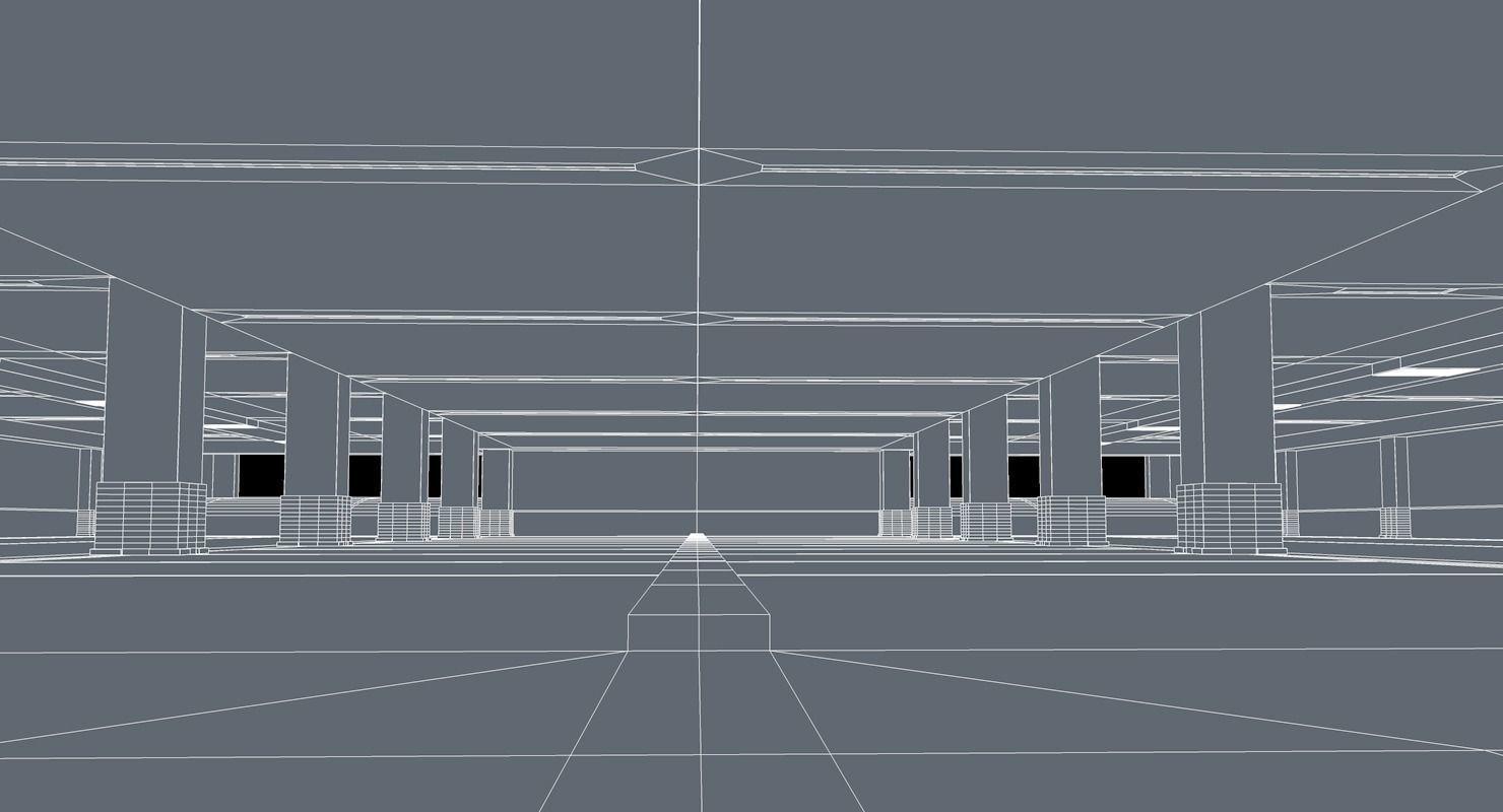 Parking Underground Low Poly  Low-poly 3D model_15